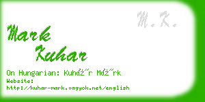 mark kuhar business card